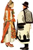 Folk costumes of  Hungarians who live in Transylvania
